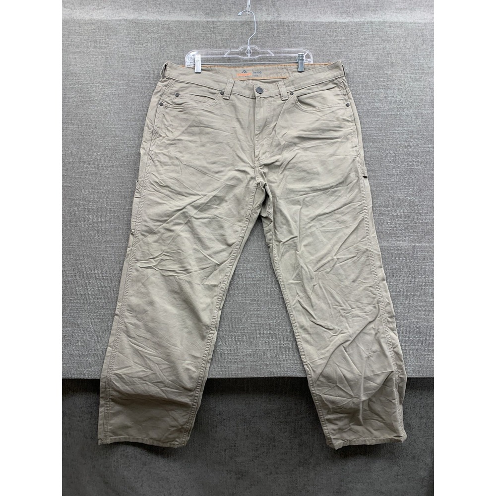 Ridgecut Toughwear Workwear Pants Mens 38x30 Beige Cotton Nylon Hammer Loop